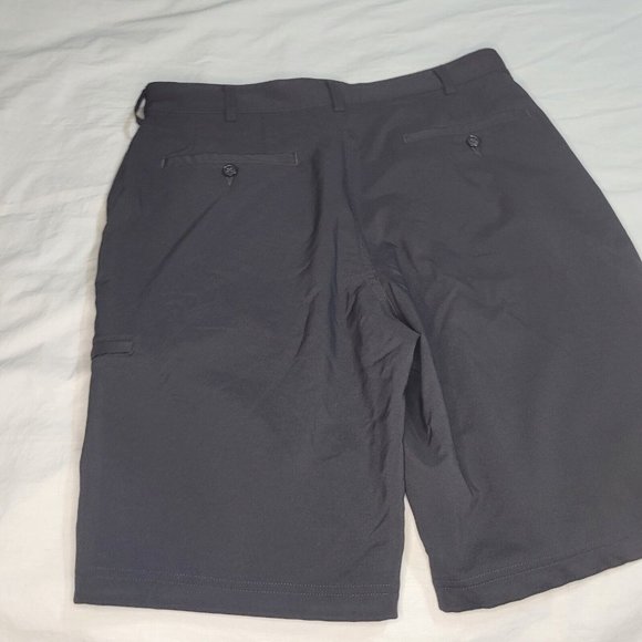 Lone Cypress By Pebble Beach Black Performance‎ Shorts Size 34 Polyester Stretch - Picture 8 of 9